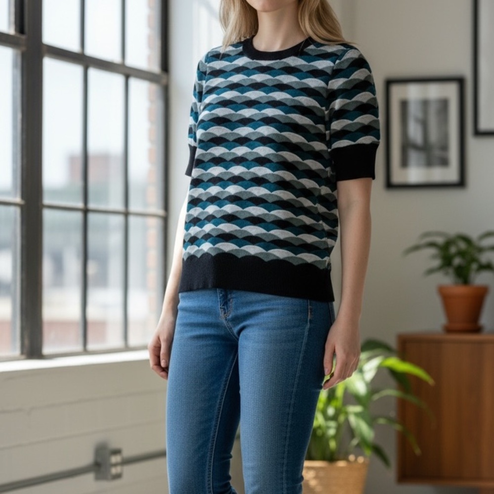 Liz Claiborne Sweater - Blue and Black